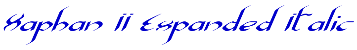 Xaphan II Expanded Italic 字体